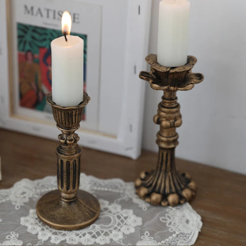 bougeoirs en métal pour décoration de mariage et événements - vue 3 sur 9
