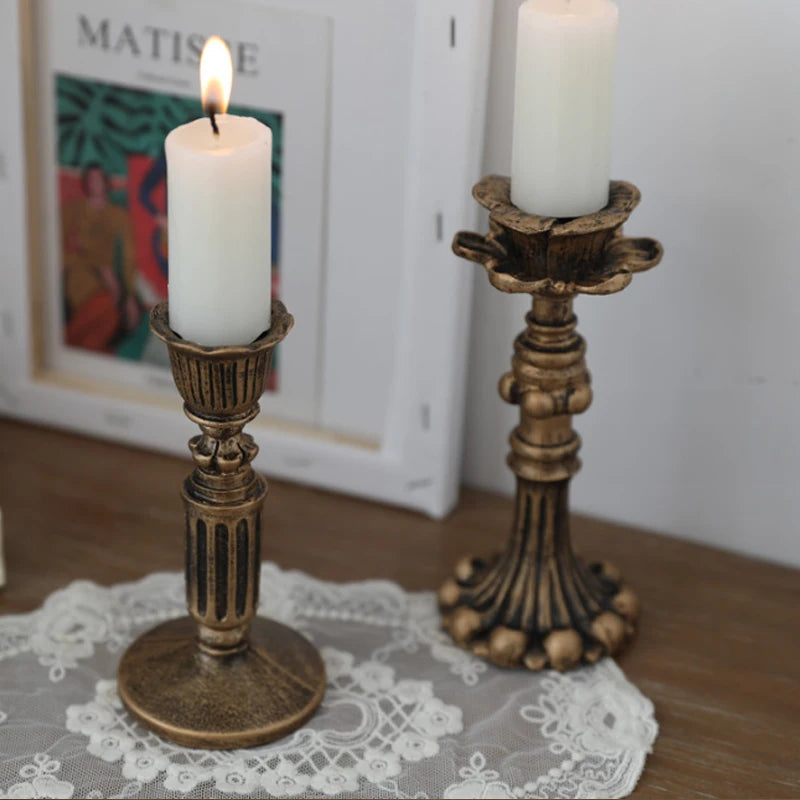 bougeoirs en métal pour décoration de mariage et événements - vue 3 sur 9