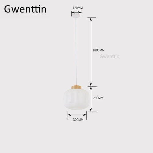 suspension en bois et verre style nordique moderne décoratif intérieur - vue 10 sur 9