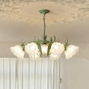 lustre à la française en verre avec fleurs style muguet