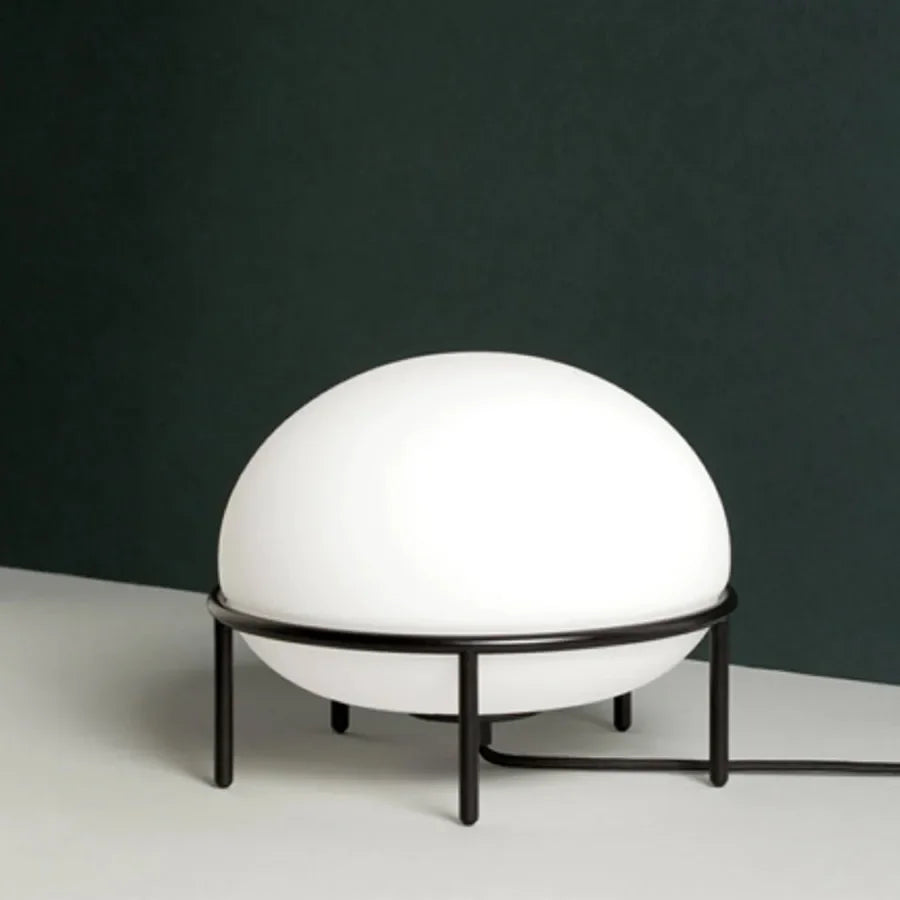 Demark Table Lamp Artistic White Glass Ball Desk Light for Bedroom Living Room - vue 1 sur 6