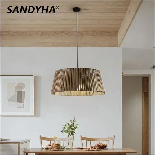suspension art déco moderne créative en corde pour intérieur - vue 3 sur 12
