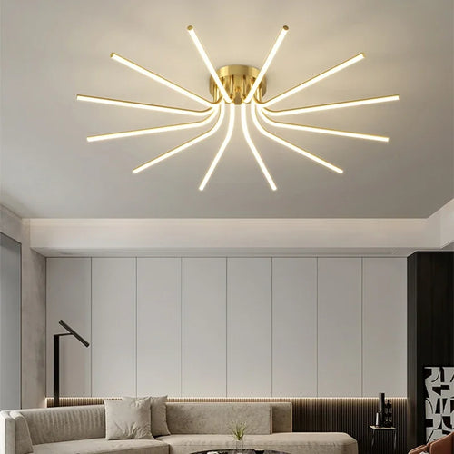 plafonnier led moderne avec télécommande pour décoration intérieure - vue 2 sur 12