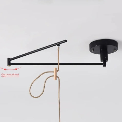 lustre moderne à led créatif avec bras rétractable en bois artistique - vue 5 sur 16