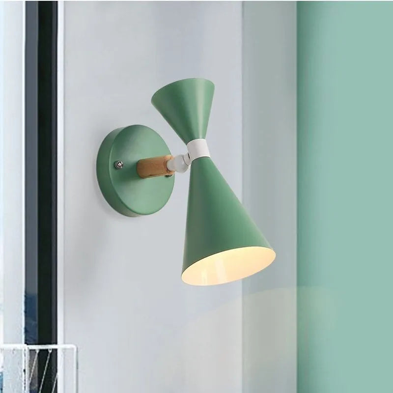 Applique murale de chevet LED nordique en bois - vue 2 sur 12
