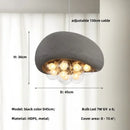 lustre suspendu minimaliste style wabi sabi avec éclairage led