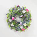 panier de fleurs artificielles couronne de printemps pour décoration de Pâques