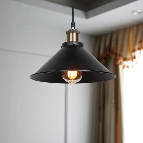 Suspension rétro Loft noir suspendu lumière pays américain suspension pour/cuisine industrielle Restaurant lustre Vintage - vue 3 sur 10