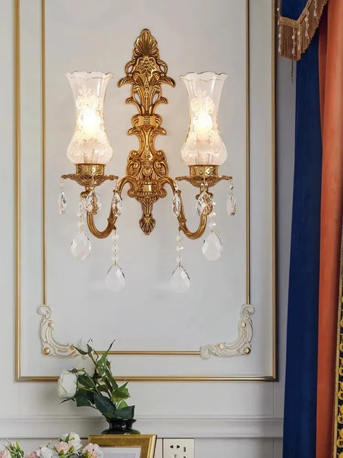 applique murale de luxe en cuivre classique français nordique antique - vue 3 sur 8
