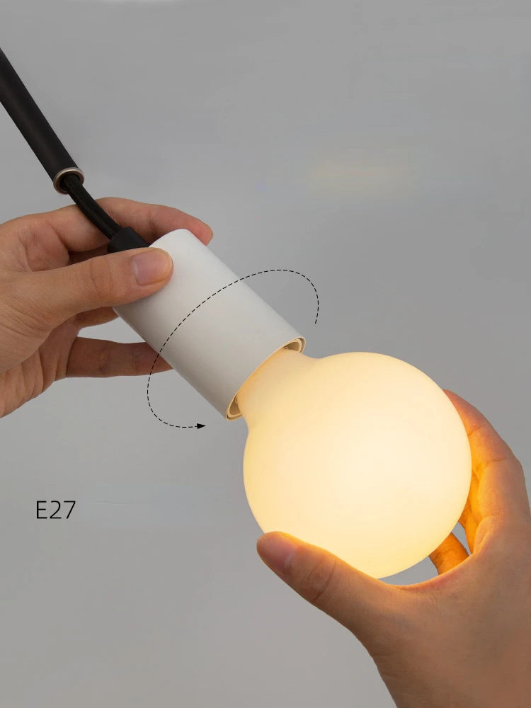 suspension boule de verre en cuir de luxe moderne - vue 5 sur 7