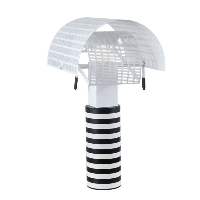 Denmark Table Lamp Modern Stripe Grid Desk Light for Bedroom Living Room - vue 6 sur 7