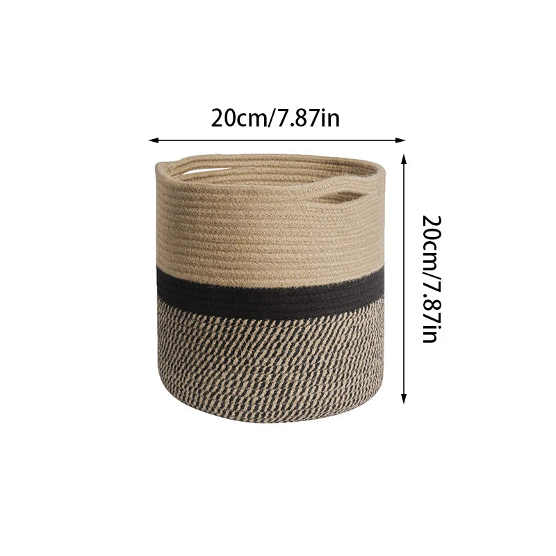 panier en corde de coton pour plantes et rangement intérieur - vue 12 sur 12