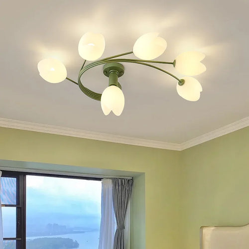 lustre orchidée à LED pour éclairage romantique et chaleureux - vue 6 sur 14
