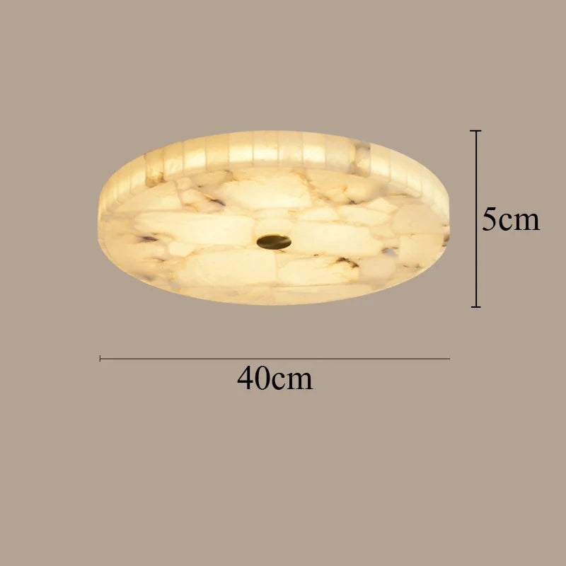 plafonnier Luxe Europe circulaire marbre Led Grand ménage chambre salon balcon couloir allée Illuminaire - vue 7 sur 7
