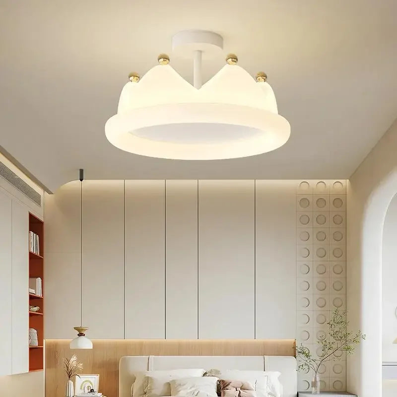 plafonnier créatif couronne led protection des yeux romantique pour enfants - vue 2 sur 10