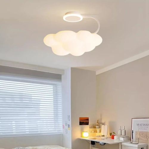 lustre romantique nuages pour chambre enfant décoration nordique - vue 7 sur 8
