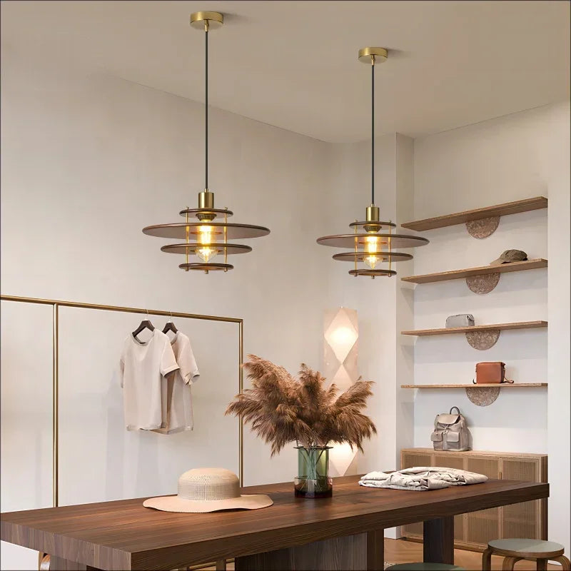 suspension wabi-sabi japonaises en bois décoration intérieure - vue 3 sur 6