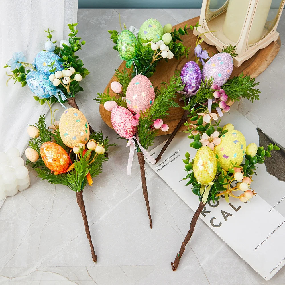 branche d'oeufs de pâques pour décorations florales et jardin - vue 2 sur 13