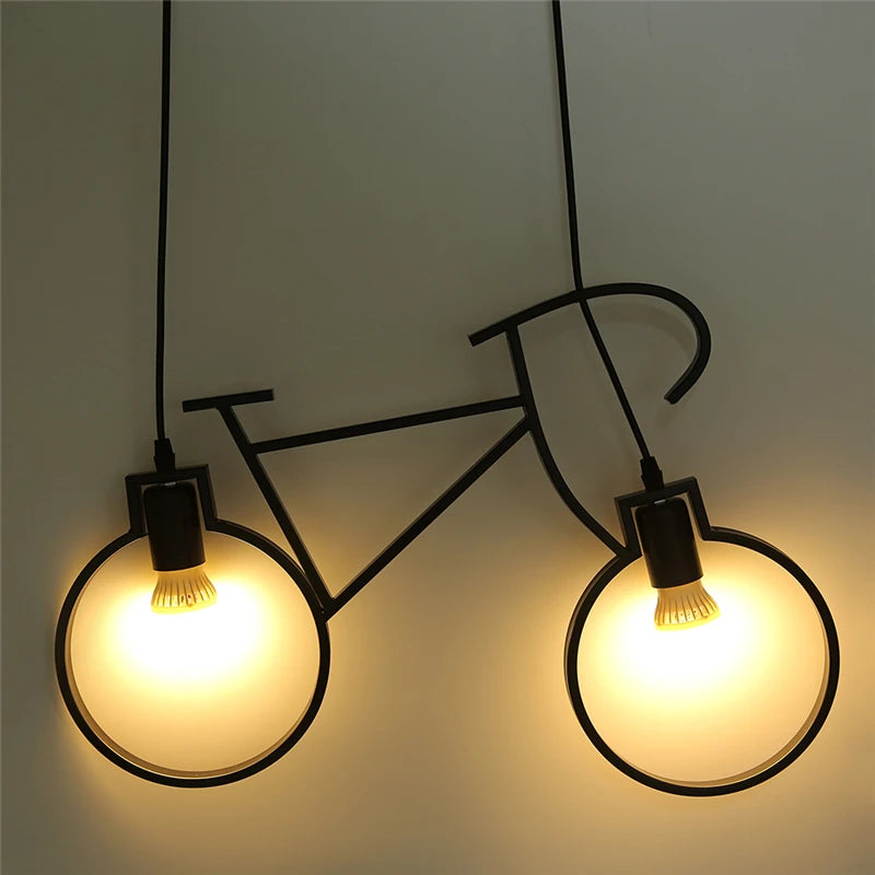 suspension modernes led en fer pour vélo créatives - vue 5 sur 11