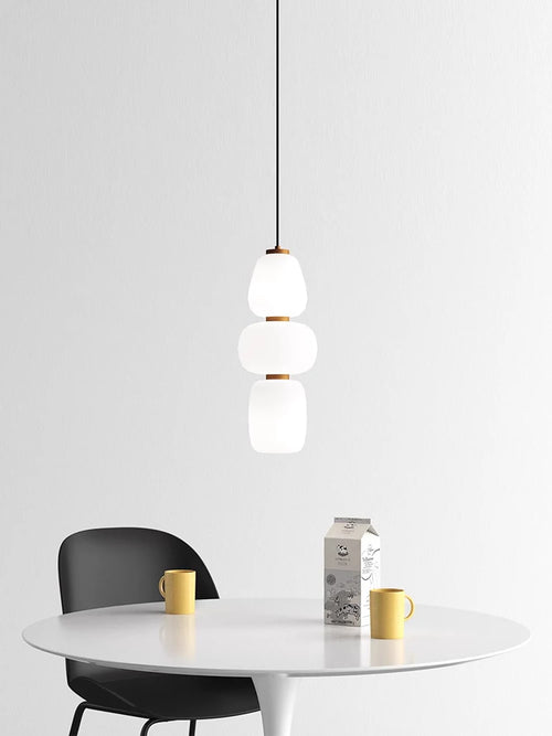 lustre led en verre design minimaliste artistique pour intérieur créatif - vue 4 sur 12