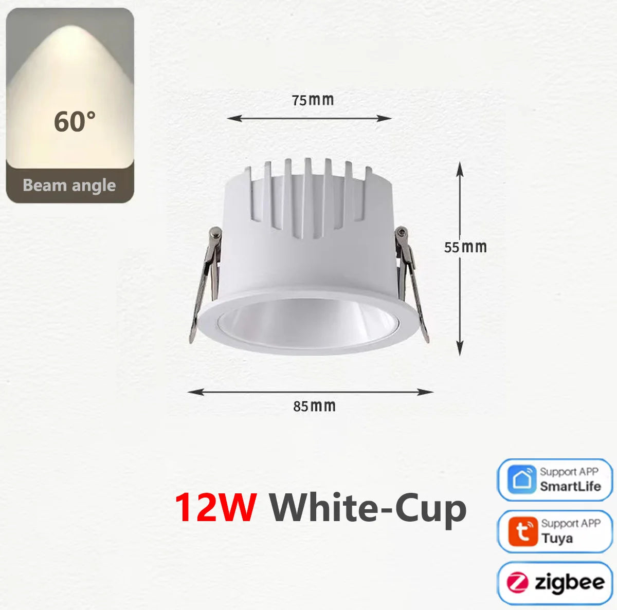 spot led cob zigbee intensité variable en aluminium - vue 8 sur 17