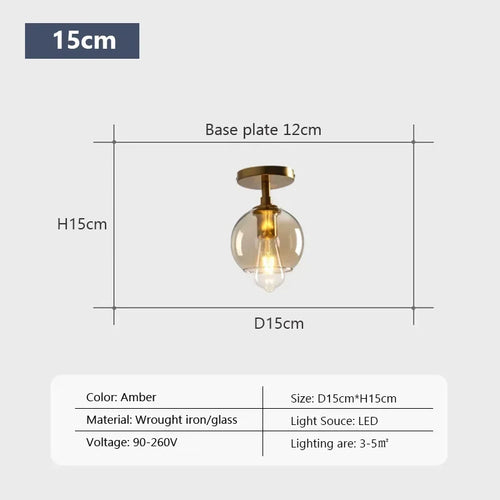 Plafonnier LED en verre au design minimaliste moderne - vue 10 sur 11