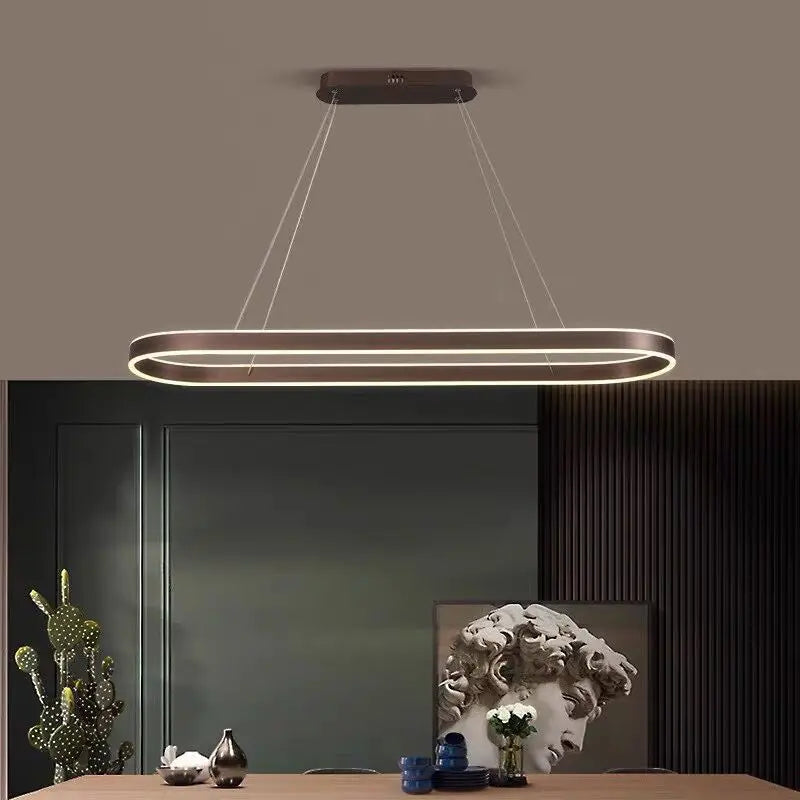 lustre led design nordique minimaliste pour décoration longue