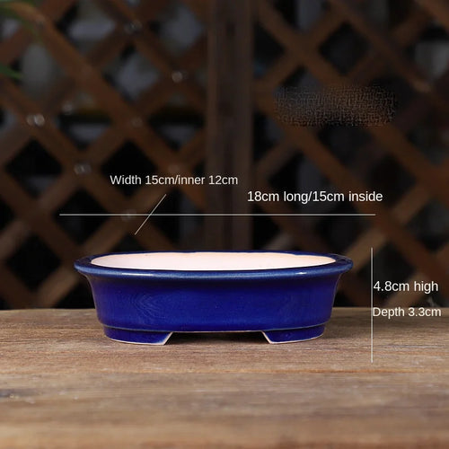 pot de fleurs rond en sable pour bonsaï rétro et succulentes - vue 8 sur 19