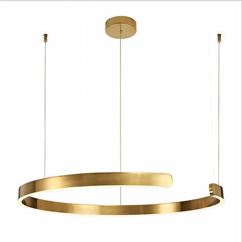 suspension LED en anneaux de luxe pour ambiance moderne - vue 6 sur 13