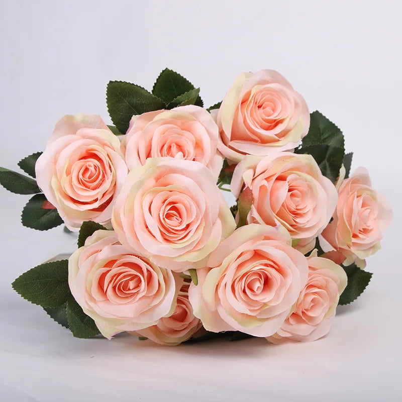 bouquet de roses artificielles pour mariage et décoration intérieure - vue 16 sur 27