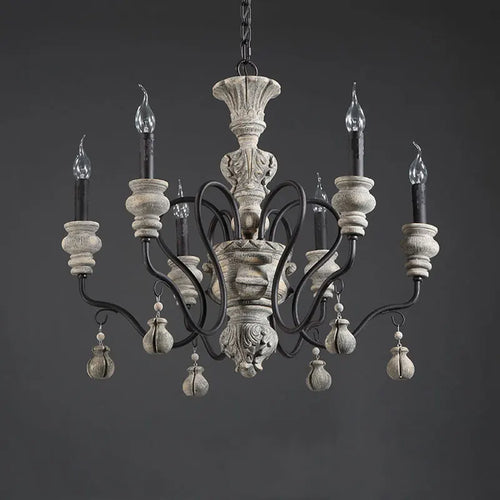 Style américain Rural rétro Style français lustre nostalgique salon chambre lampe fer Art Style européen lampes suspendues - vue 5 sur 8
