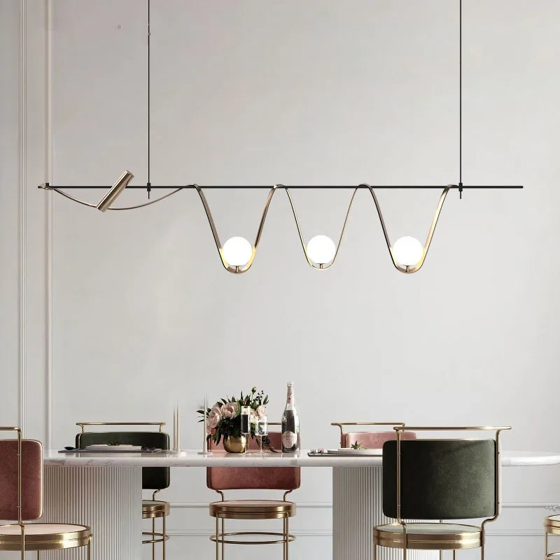 suspension créative minimaliste à led pour éclairage intérieur - vue 5 sur 9