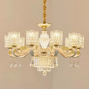lustre en verre cristal design moderne pour un intérieur élégant