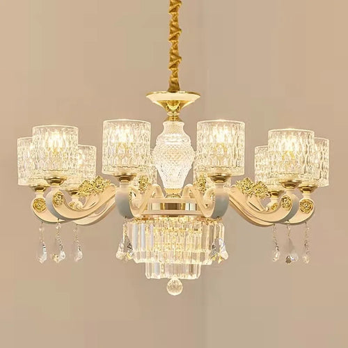 lustre en verre cristal design moderne pour un intérieur élégant - vue 4 sur 10
