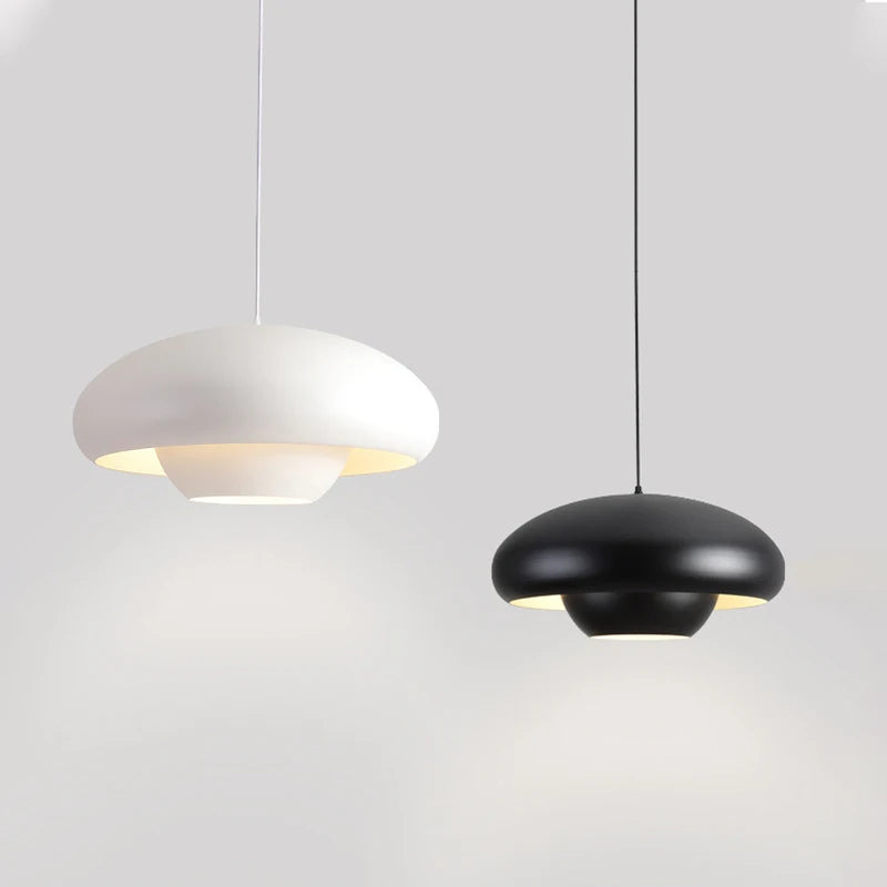 Suspension led nordique simple champignons luminaires suspendus intérieur - vue 5 sur 10