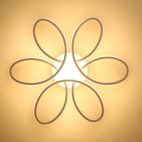 lustre moderne nordique led télécommande en forme de fleur - vue 4 sur 9