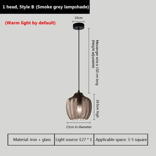 lampe led suspendue en verre design moderne pour intérieur - vue 12 sur 14