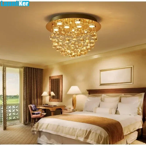 lustre en cristal moderne pour éclairage intérieur élégant - vue 4 sur 7