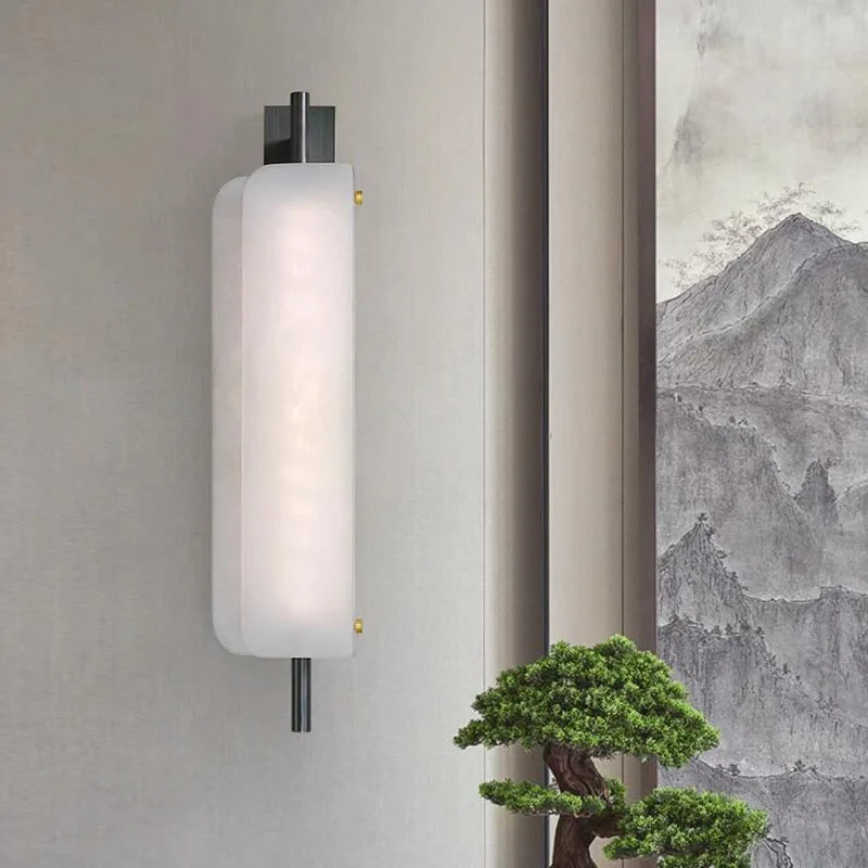 lustre nordique en marbre led pour décoration moderne - vue 4 sur 12