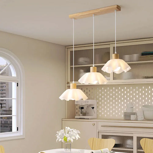lustre suspendu en bois pour une décoration moderne - vue 3 sur 9