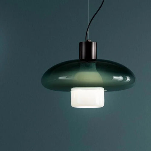 lustre en verre à led design moderne pour décoration intérieure - vue 4 sur 8