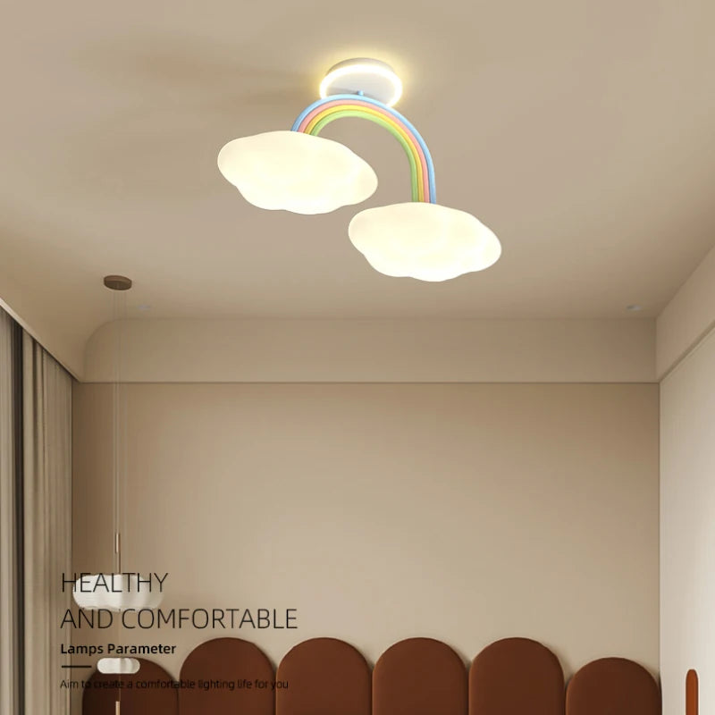 lustre mignon pour chambre d'enfants en style princesse et nuage - vue 4 sur 7