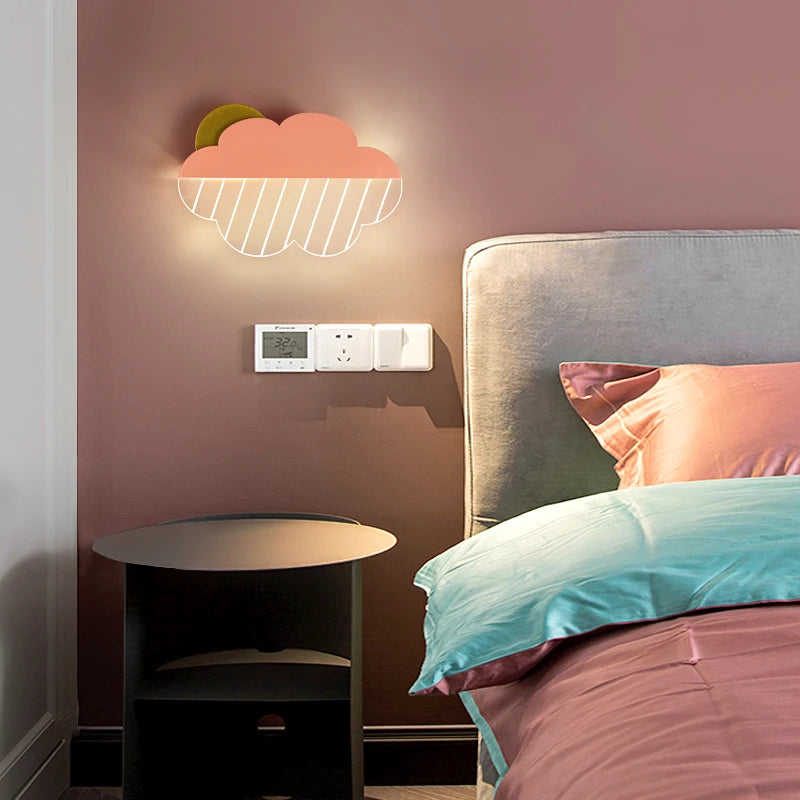 appliques murales nuages en plumes pour décoration enfant - vue 4 sur 12