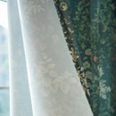 Rideau moderne motif feuilles pour salon chambre