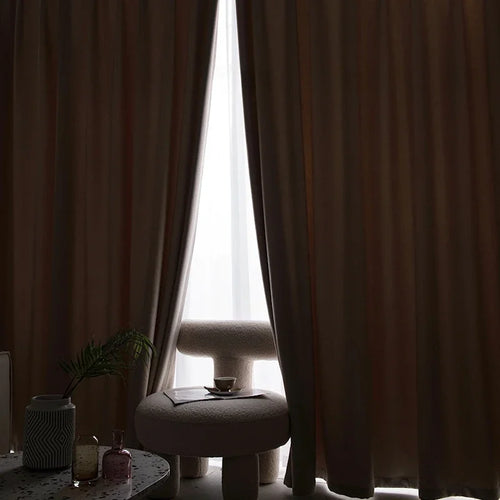 Rideau occultant moderne plissé pour salon baie vitrée - vue 5 sur 14