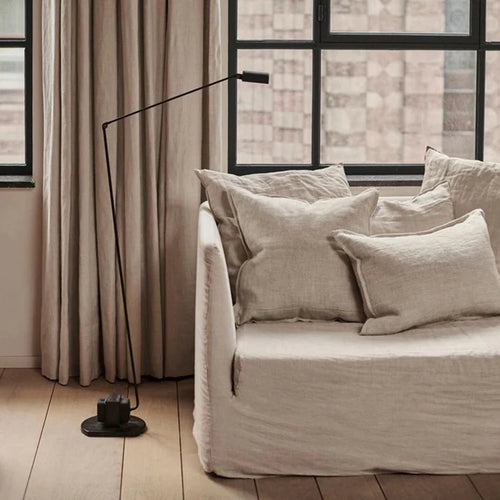 lampadaire led minimaliste long bras métal prise adaptée - vue 2 sur 13