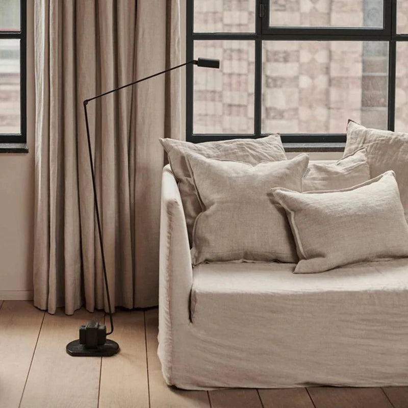 lampadaire led minimaliste long bras métal prise adaptée - vue 2 sur 13