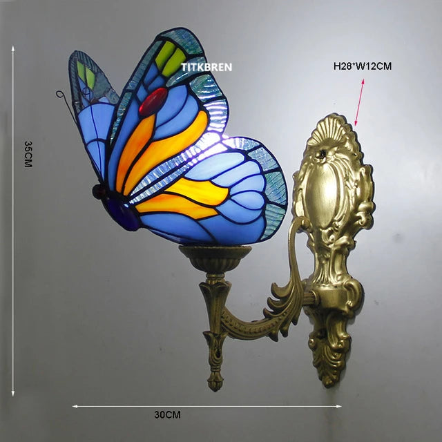 applique murale baroque en verre teinté à fleurs turques - vue 8 sur 18