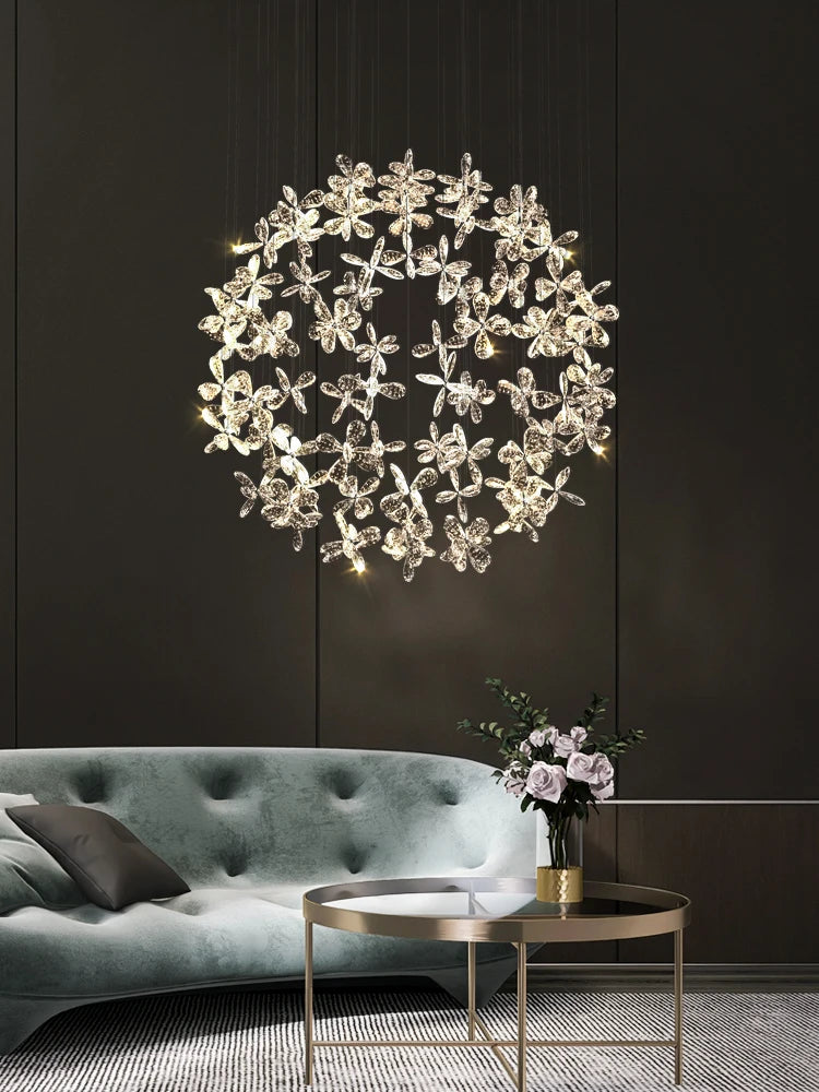 Plafond moderne chambre lustre salon lumière en cristal lustre de luxe circulaire restaurant led luminaire - vue 3 sur 10