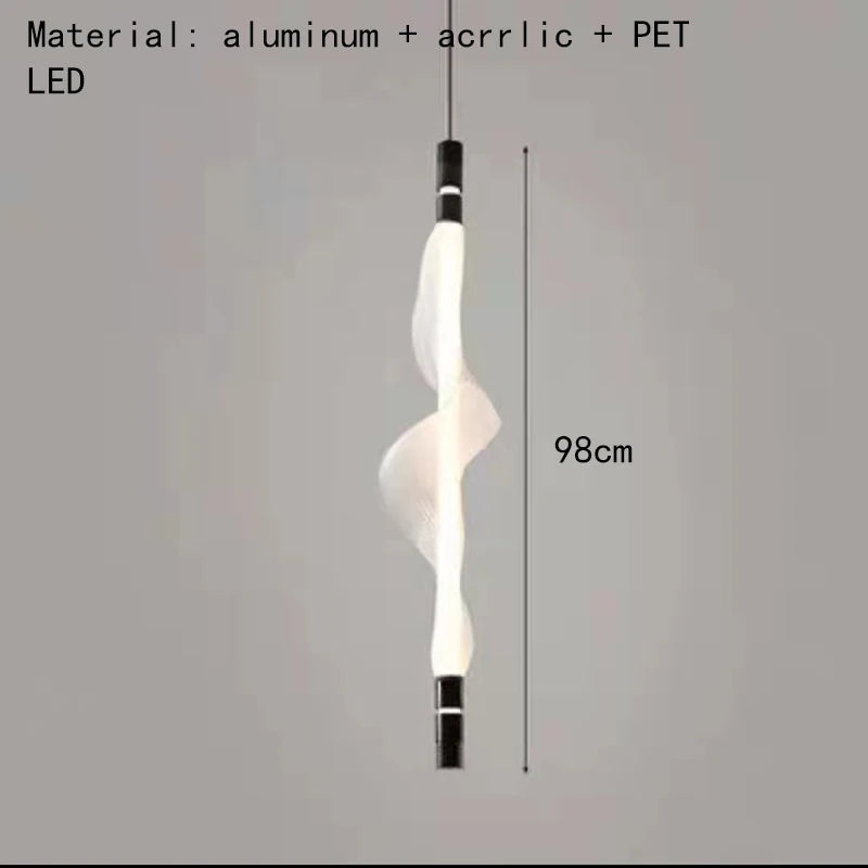 lustre led art déco avec cordon réglable luminaires suspendus - vue 8 sur 22